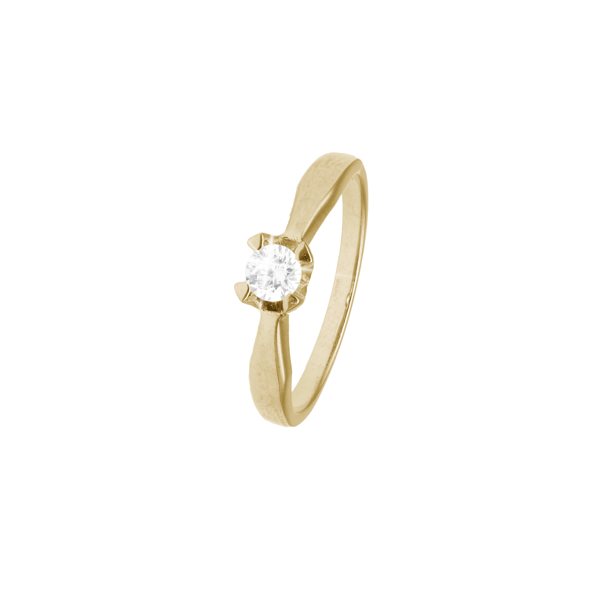 Elya Ring 8 Carat Gold With 0.25ct W/VS Labgrown Diamond