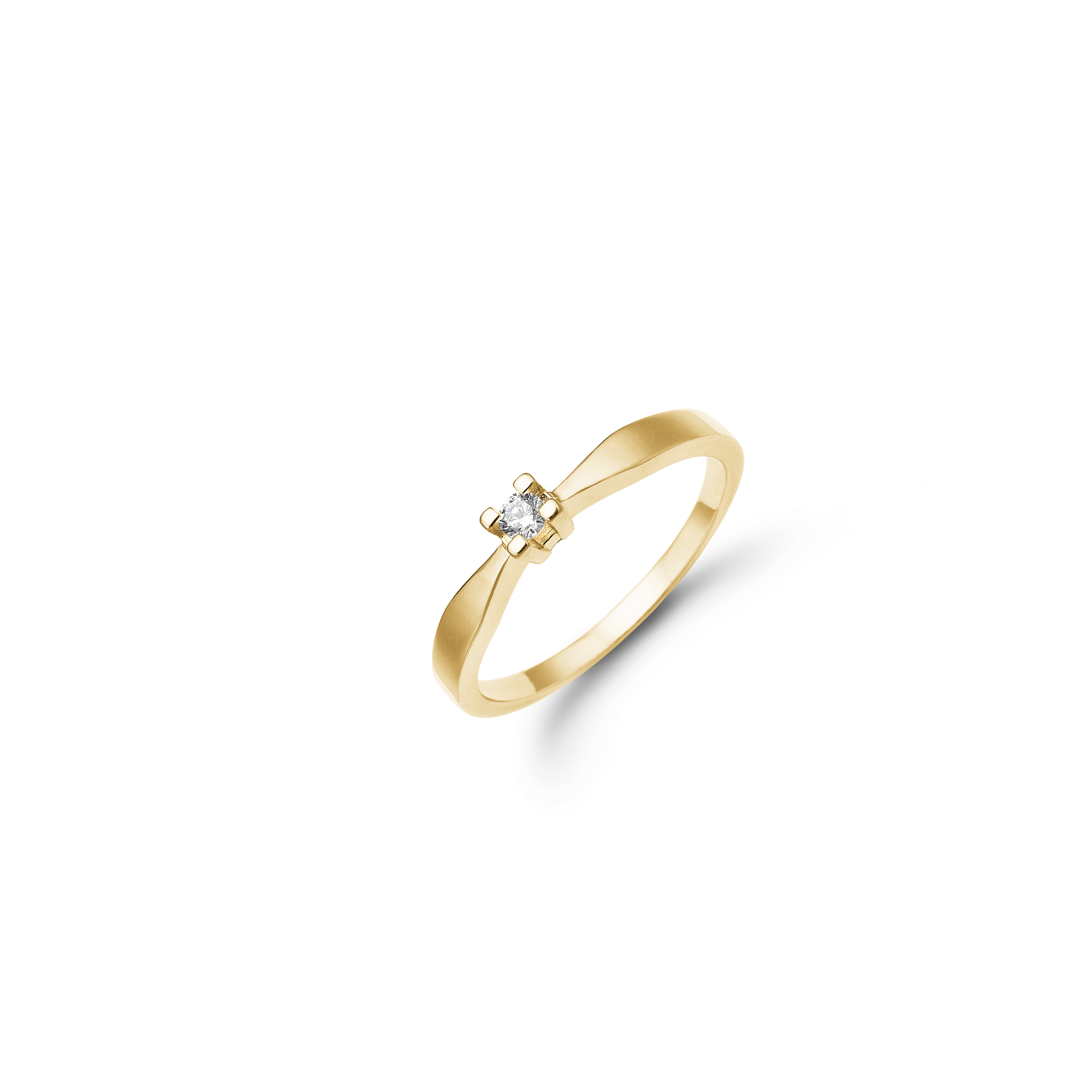 Eternity Ring With 0.10ct W/SI Diamond 4c - Złoty kolor