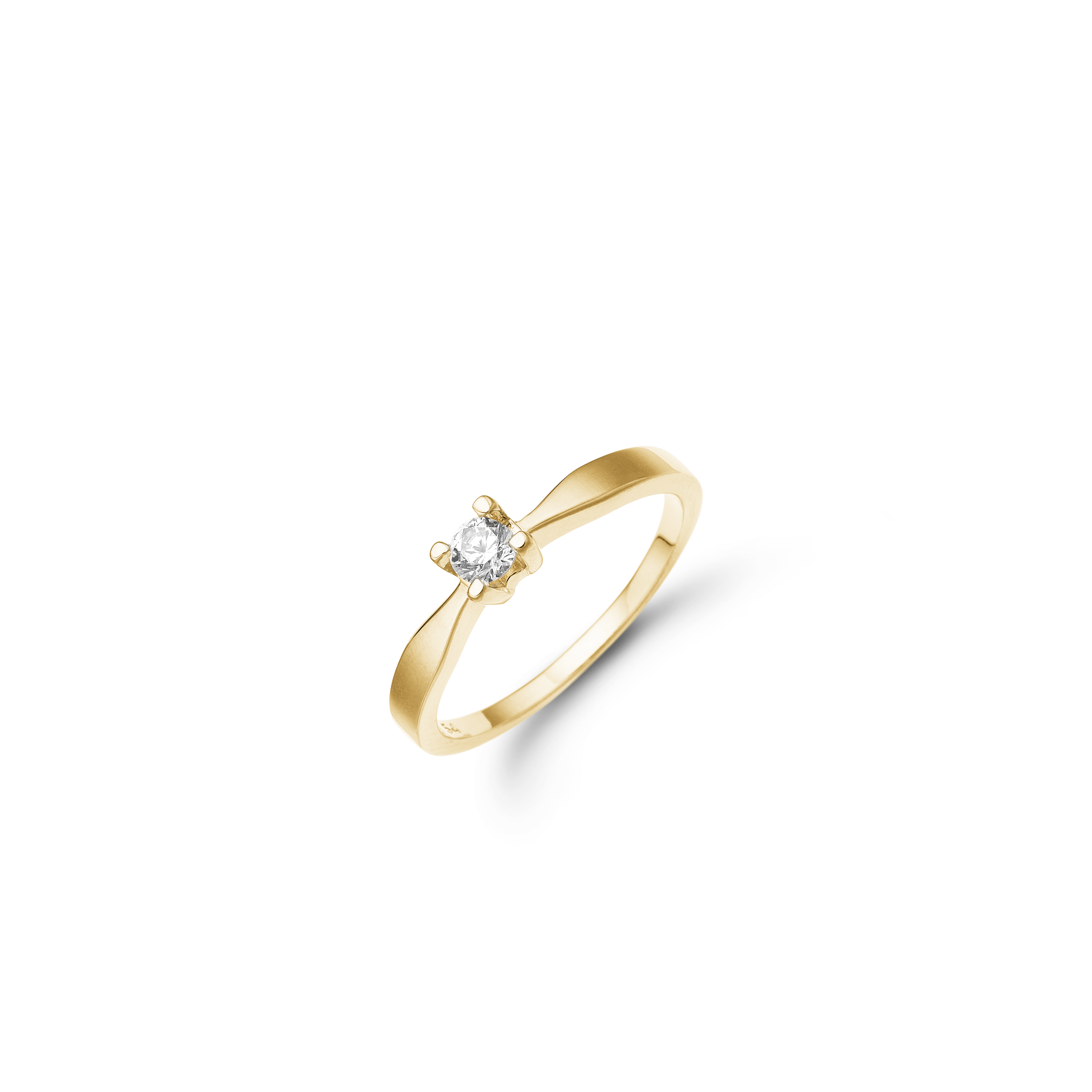 Eternity Ring With 0.15ct W/SI Diamond 4c - Złoty kolor