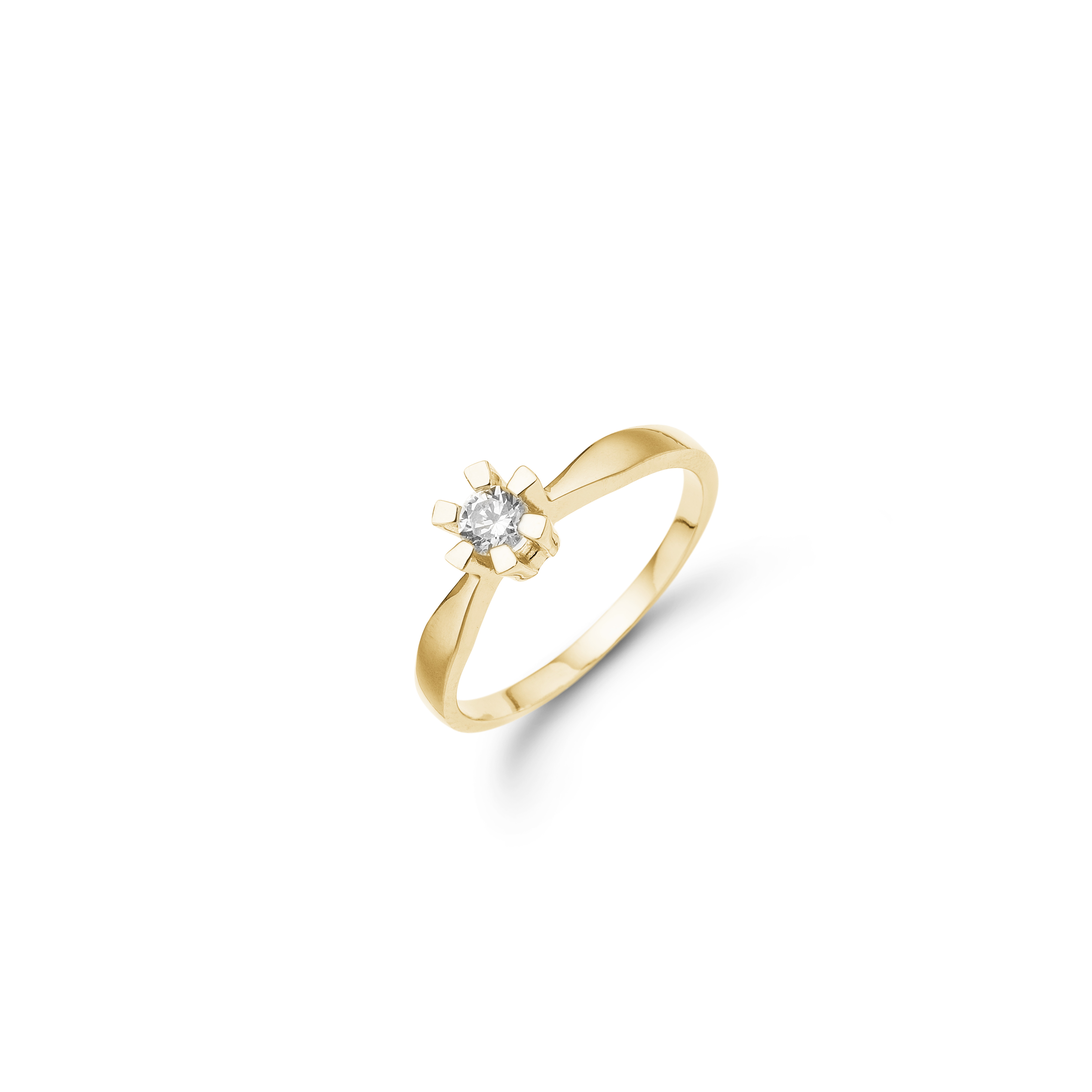 Eternity Ring With 0.25ct W/SI Diamond 6c - Złoty kolor