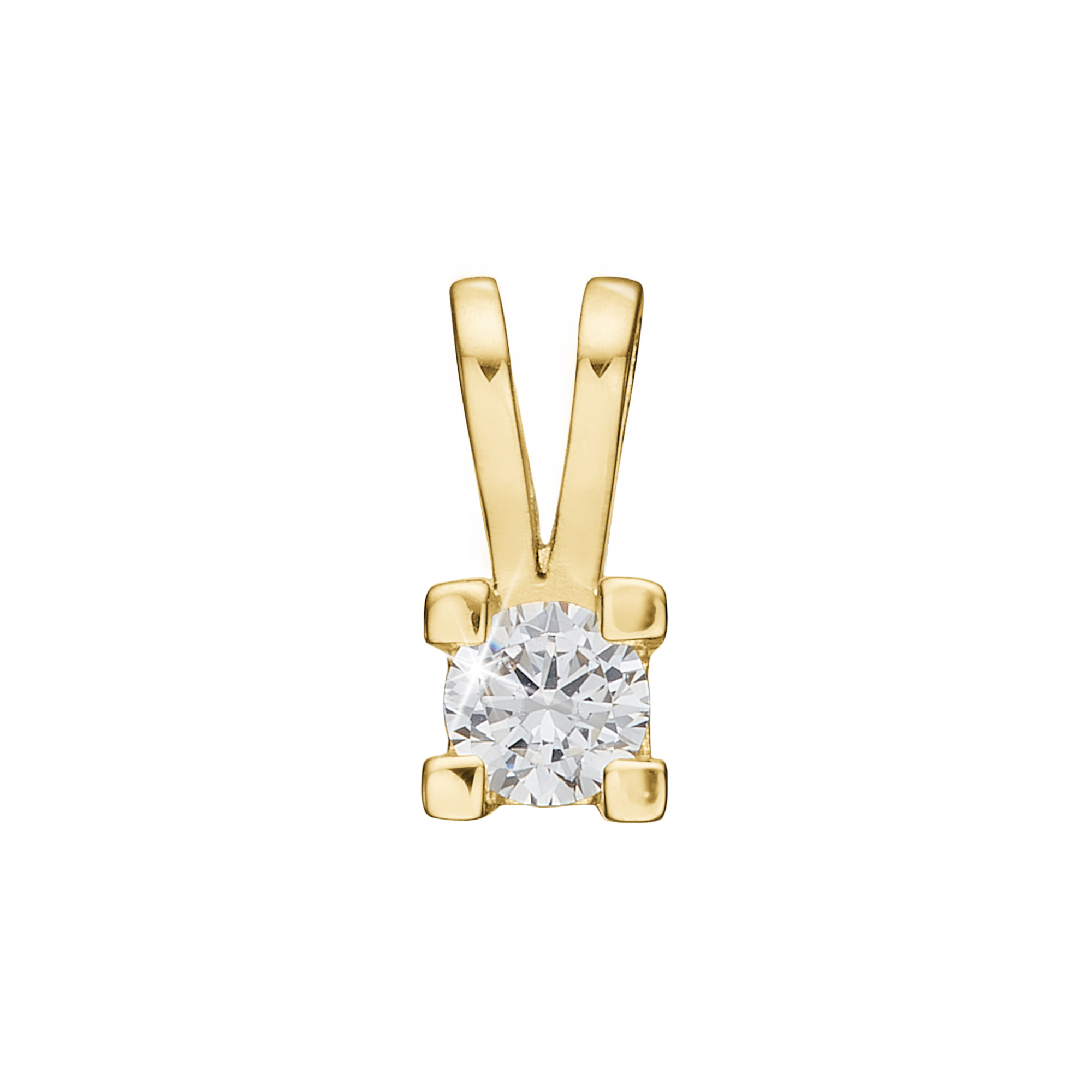 Eternity Pendant With 0.05ct W/SI Diamond 4c - Złoty kolor