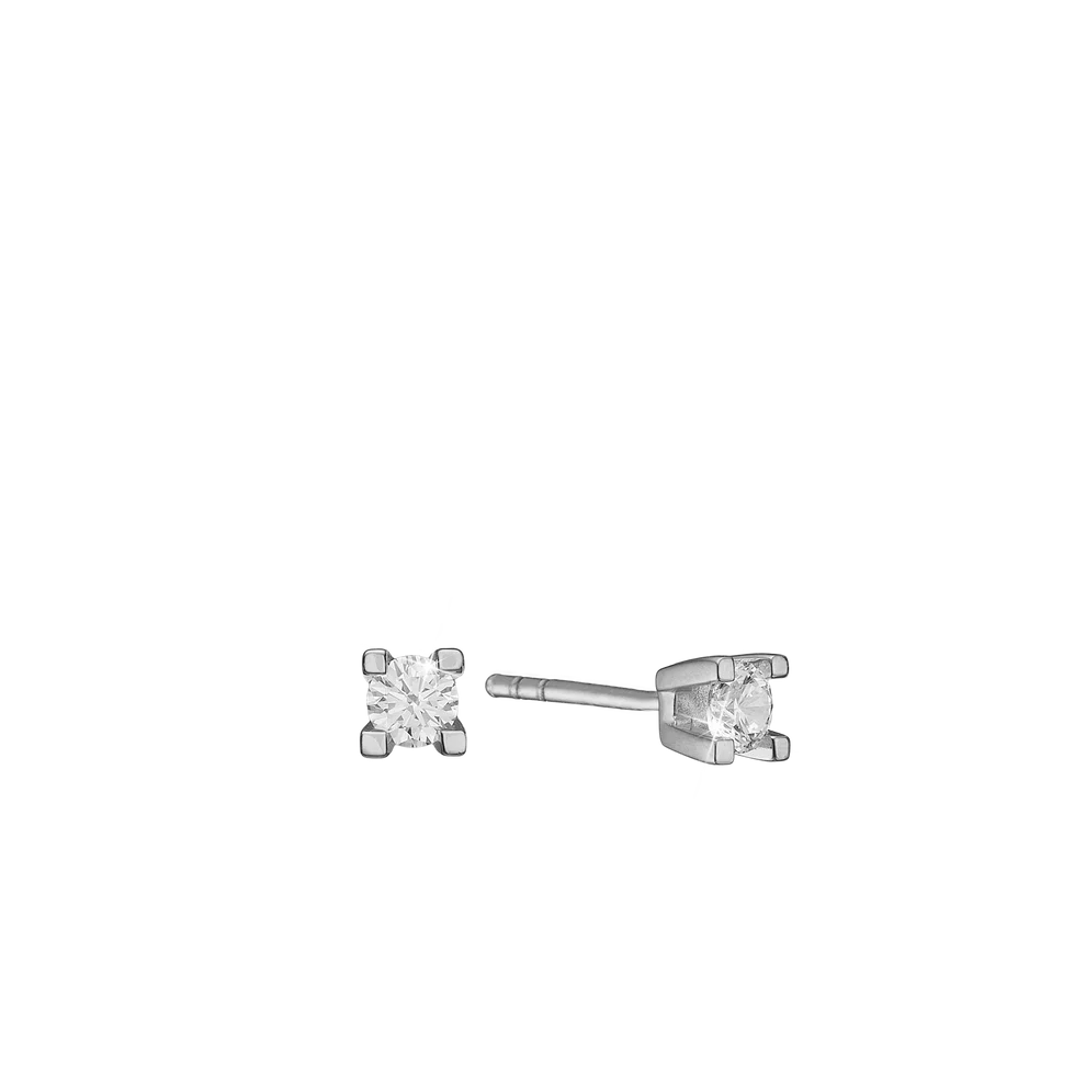 Eternity Stud Earrings With 2x0.03ct W/SI Diamond 4c