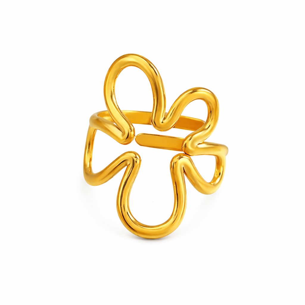Elara Flower Ring - Guldfärg