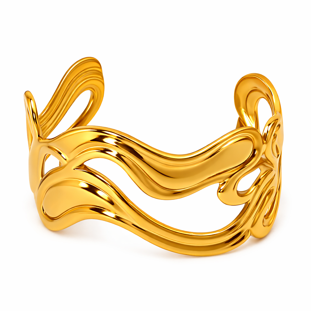 Aurelia Flow Cuff - Guldfärg