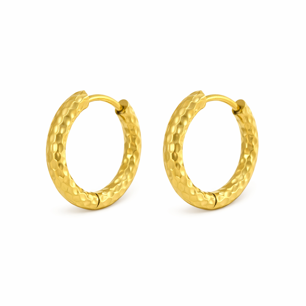 Aurelia Hammered Hoops