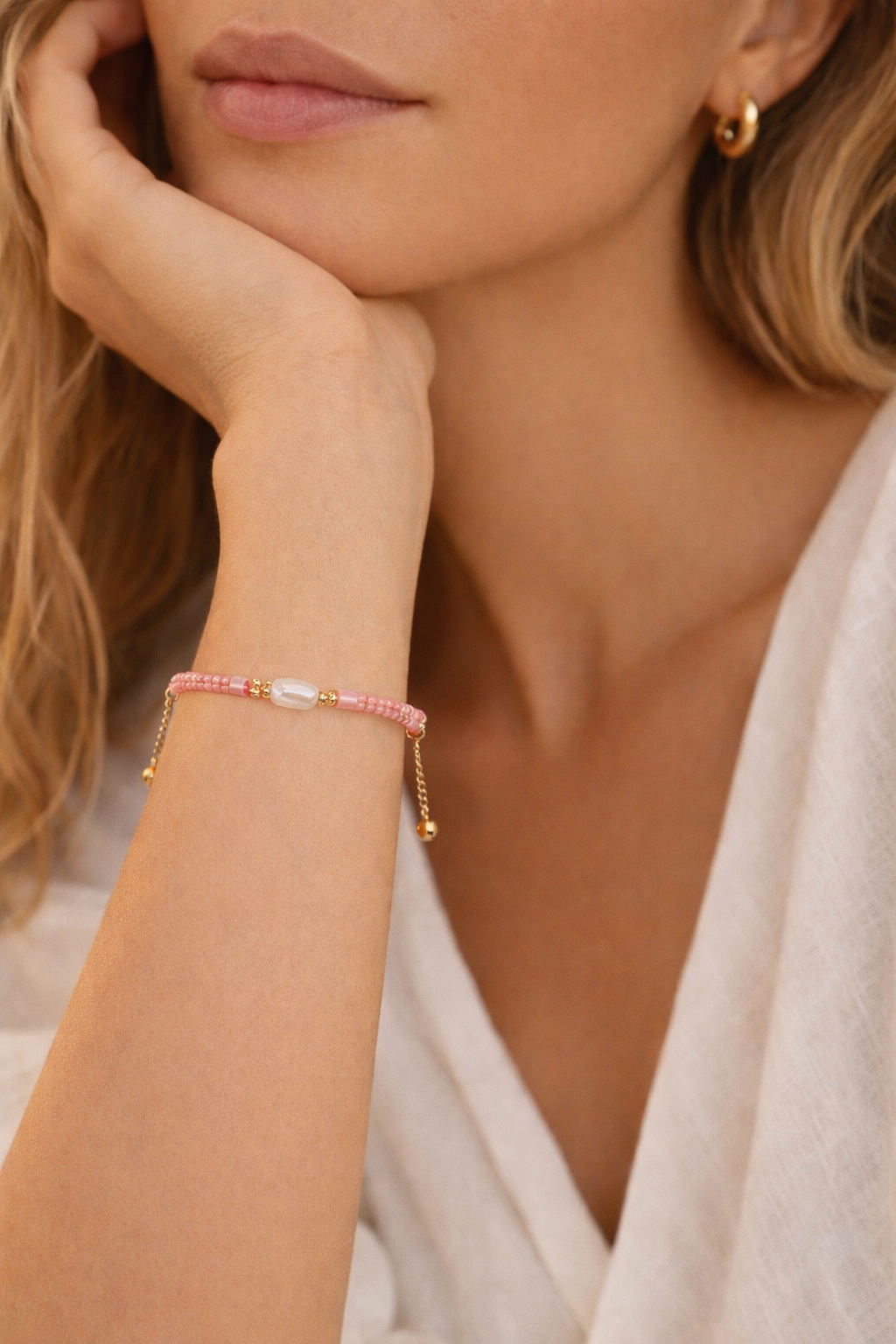 Mira Pearl Bracelet Rosé