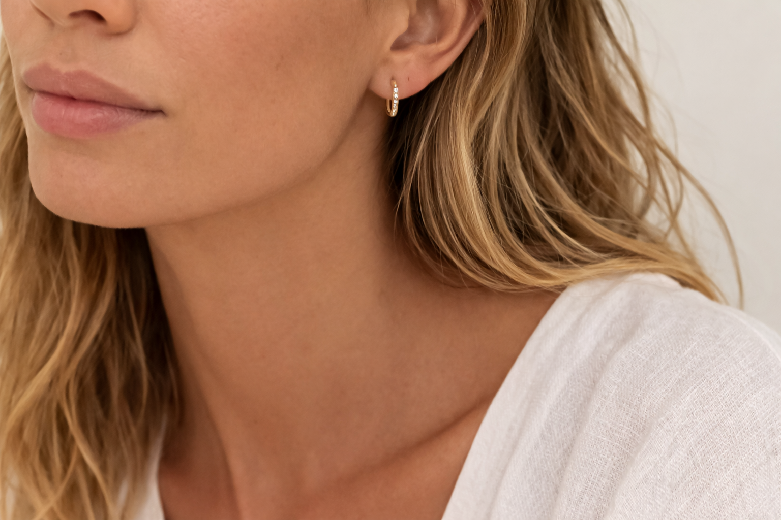 Selene Crystal Hoops 14mm