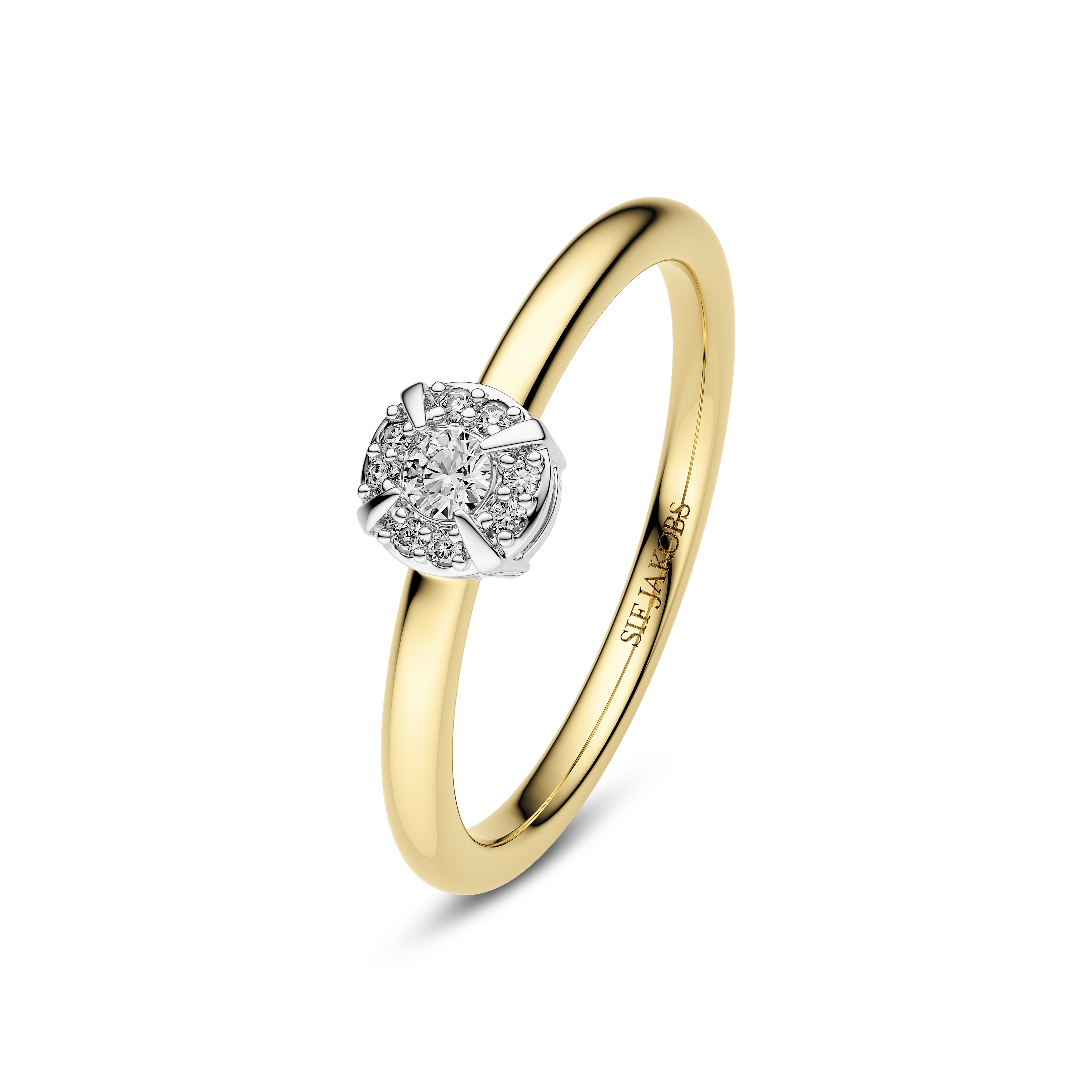 Rome Ring 0.09 ct - Goldfarben, Silberfarbe, Weiß