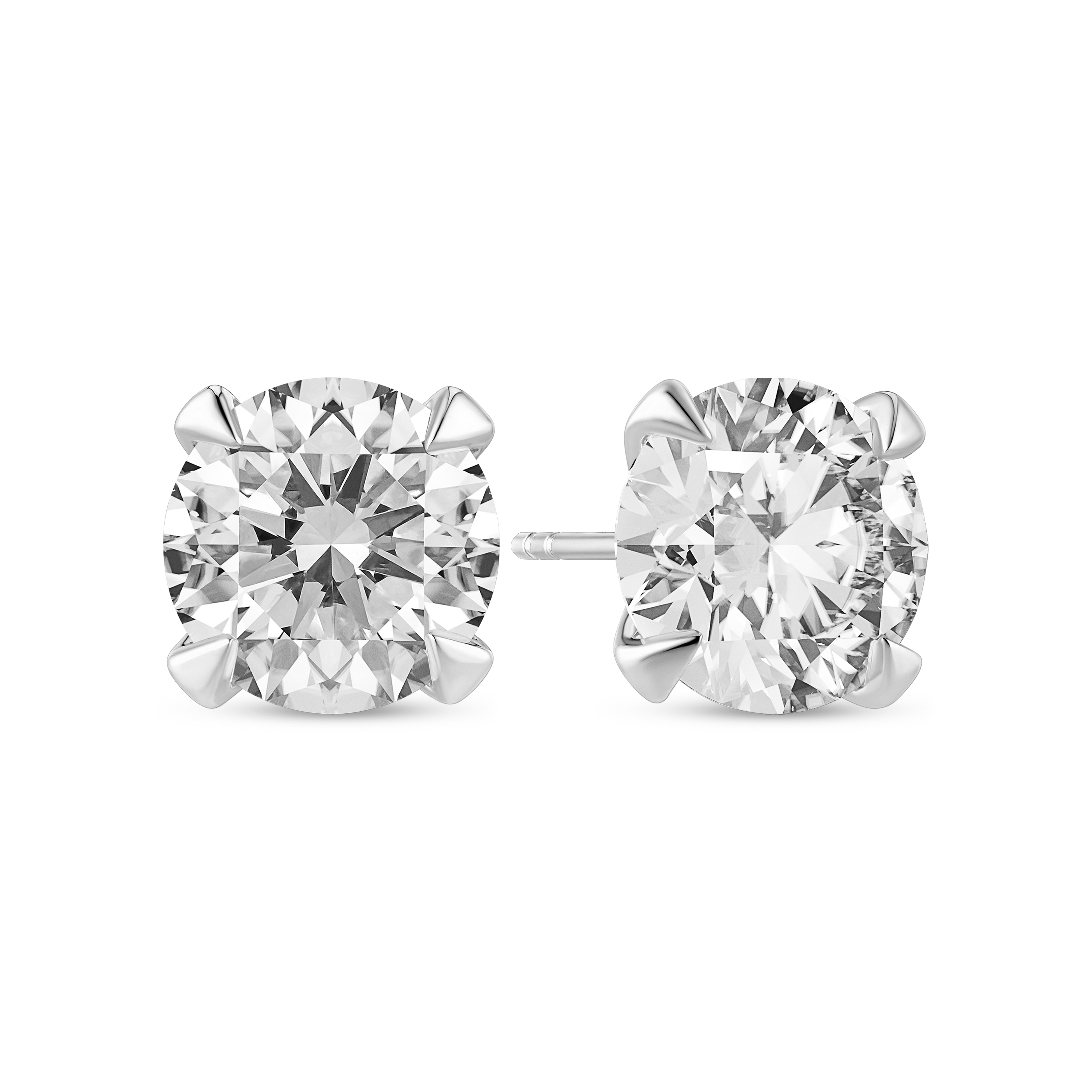 Venice Grande Earrings 3.00 ct - Sølv farge, Hvit