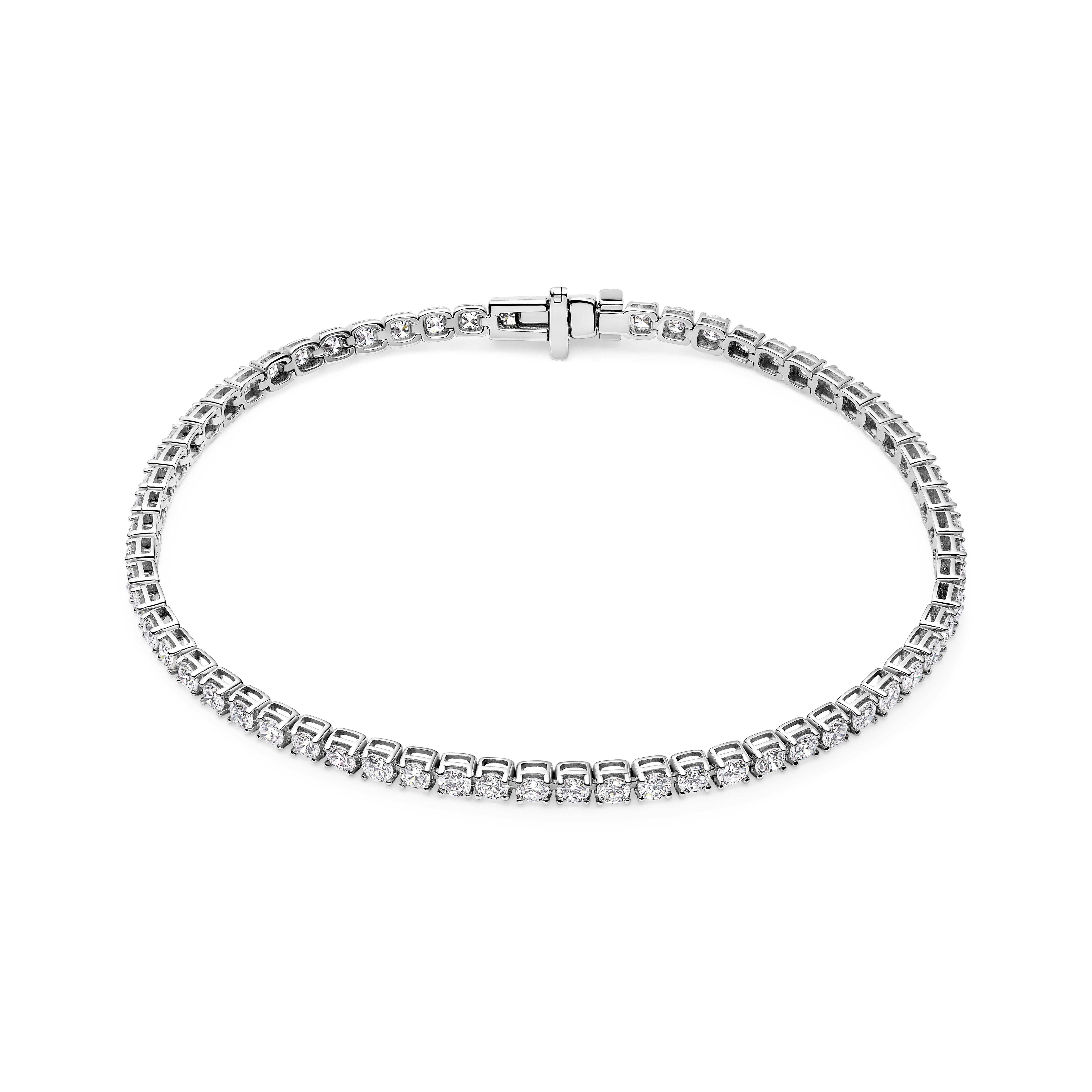 Diamante Bracelet 2.70-3.24 ct - Sølv farge, Hvit