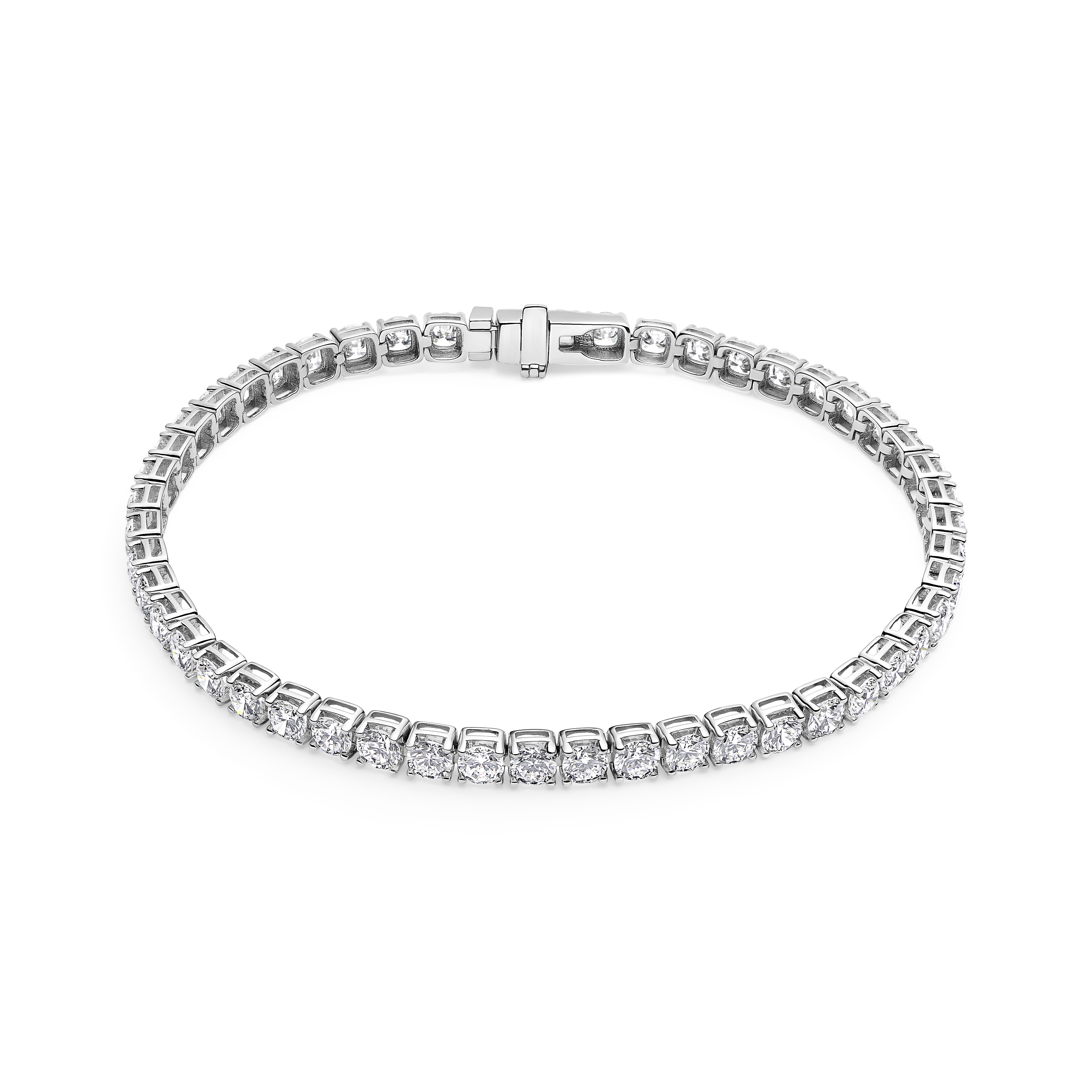 Diamante Bracelet 5.64-6.72 ct - Silberfarbe, Weiß