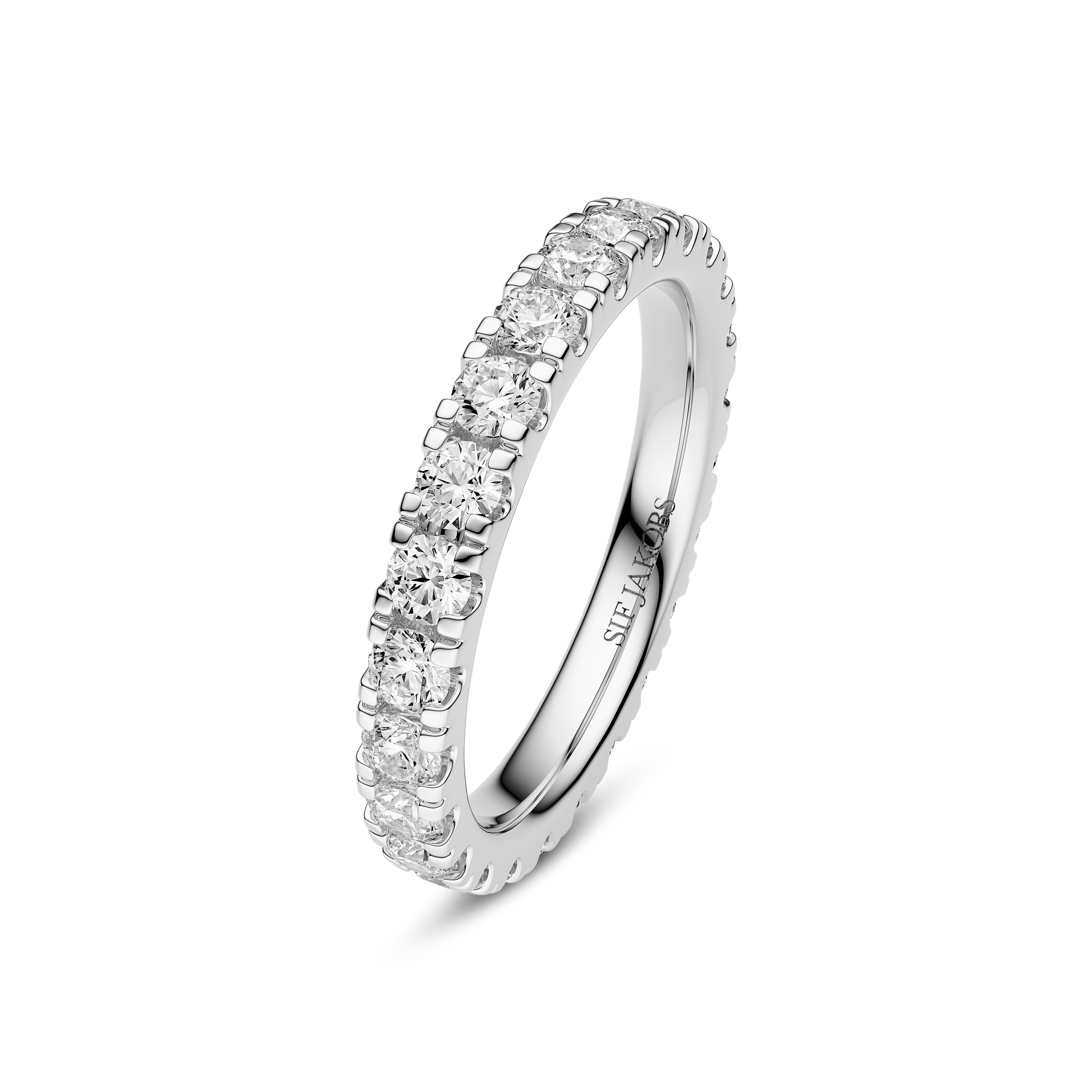 Alba Eternity Ring 1.32-1.56 ct - Sølv farve, Hvid