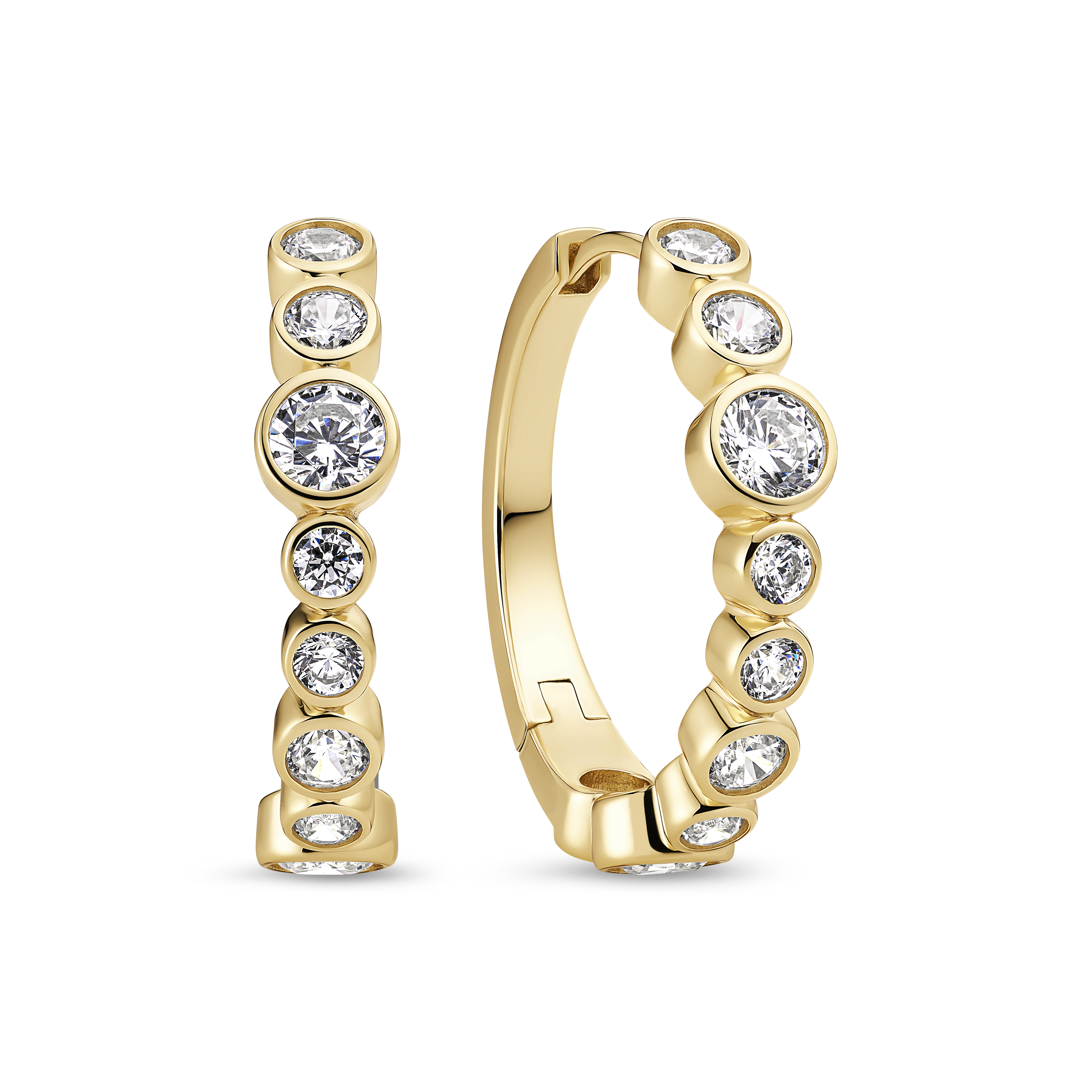 Sardinien Creolo Earrings - Guld farve, Hvid