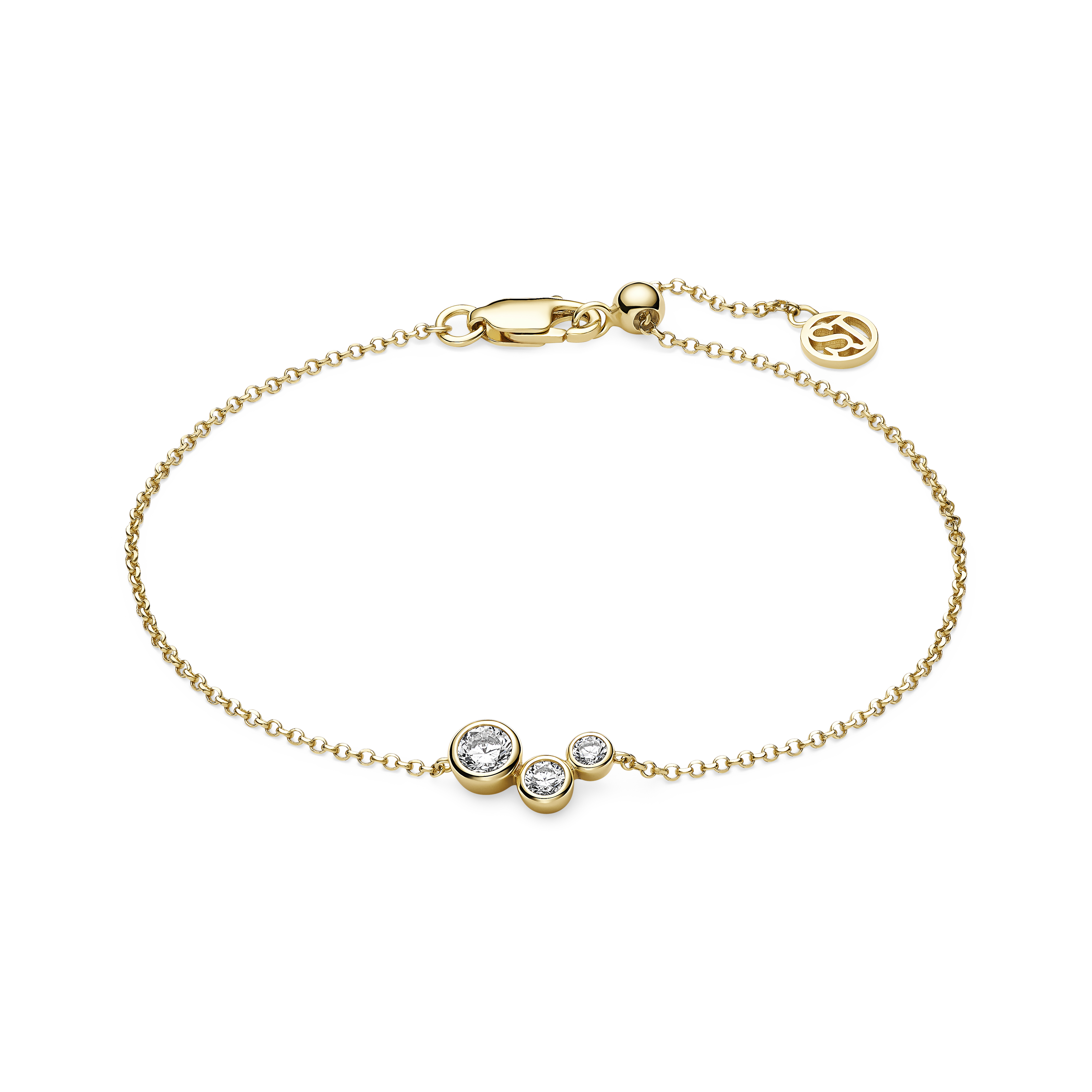 Sardinien Tre Bracelet - Guld farve, Hvid