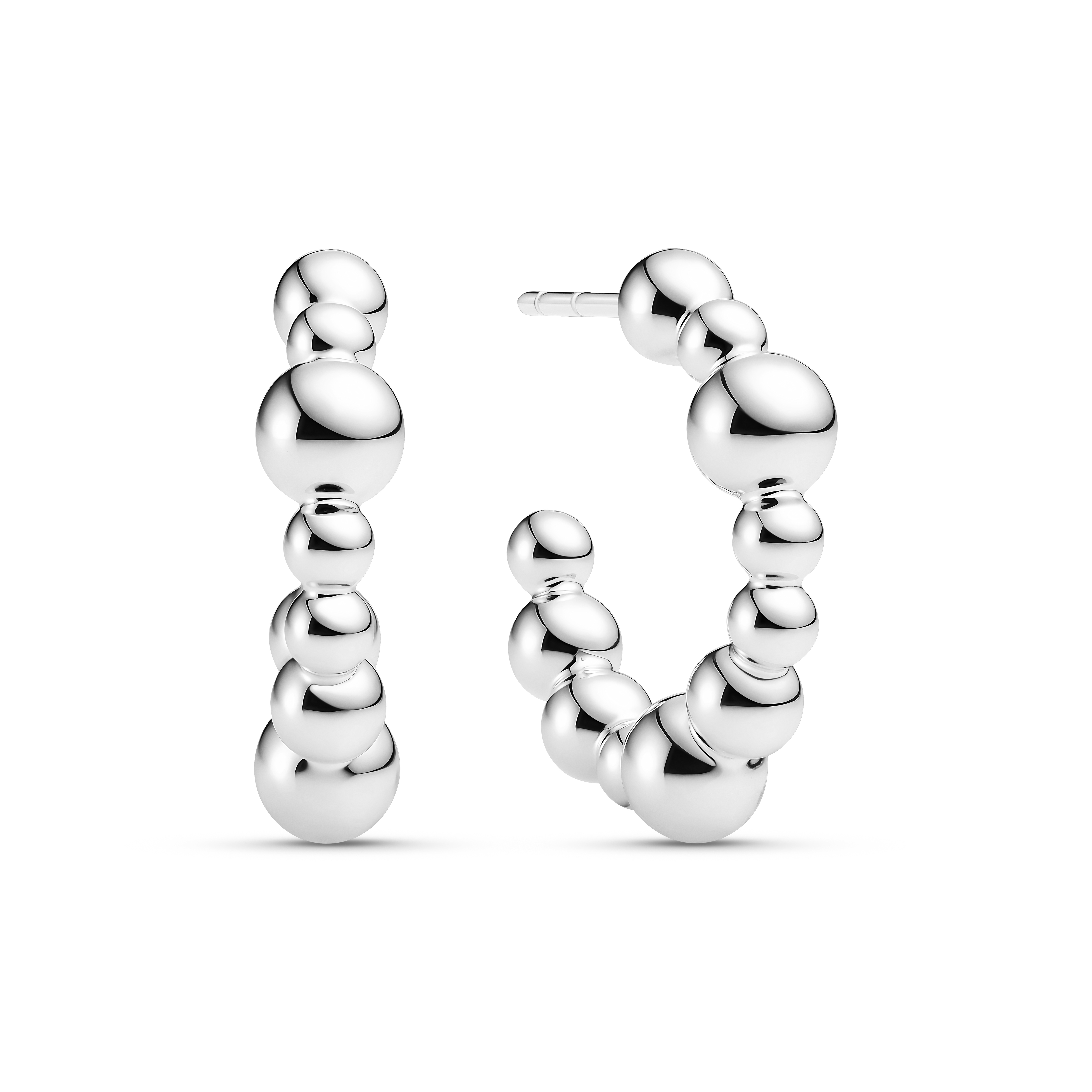 Bormio Circolo Piccolo Earrings - Sølv farve