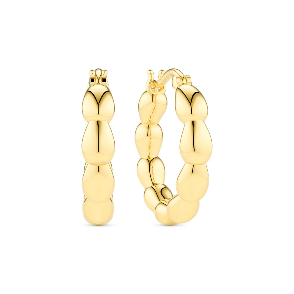 Goccia Cerchi Pianura Medio Earrings