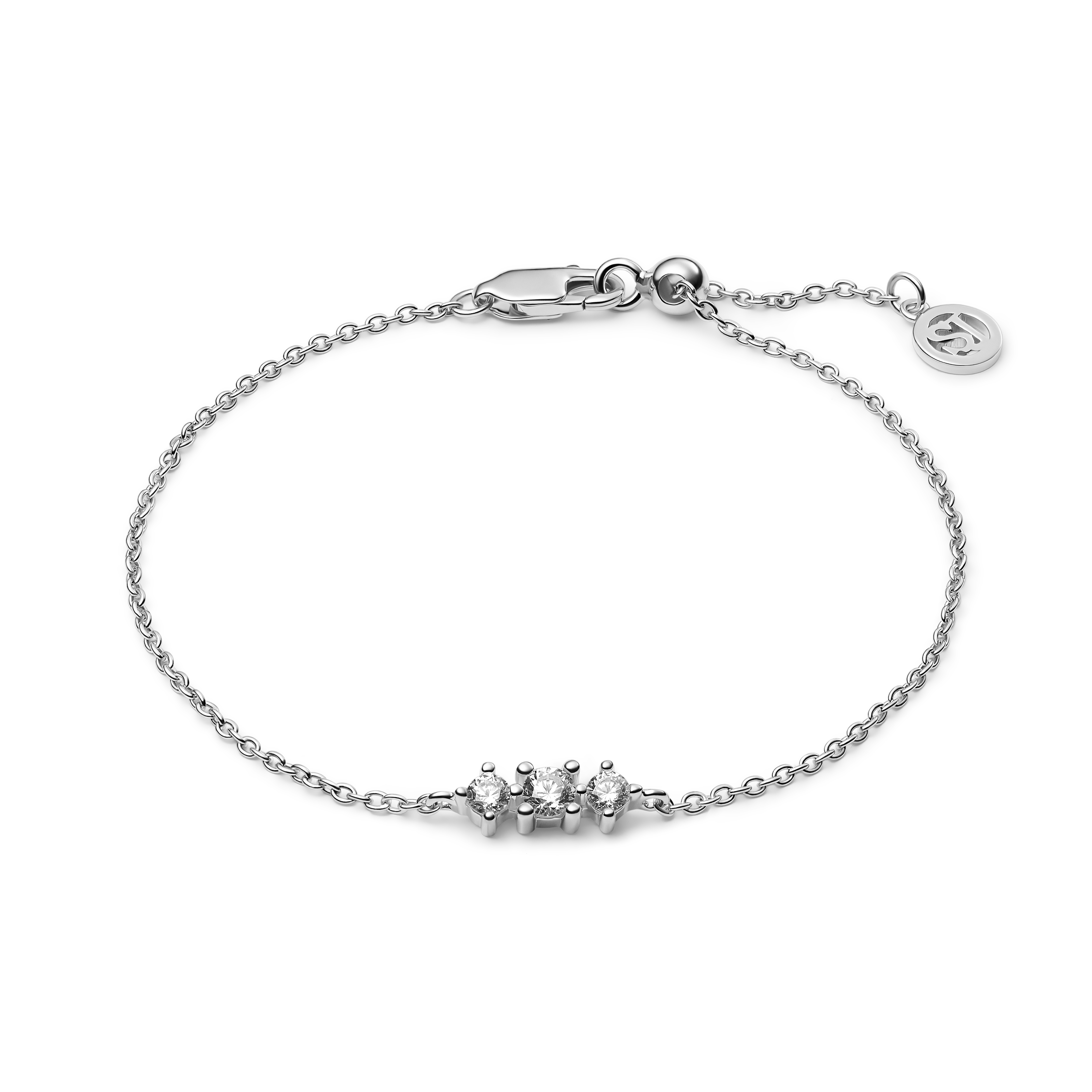 Lucente Tre Bracelet - Silver color, White