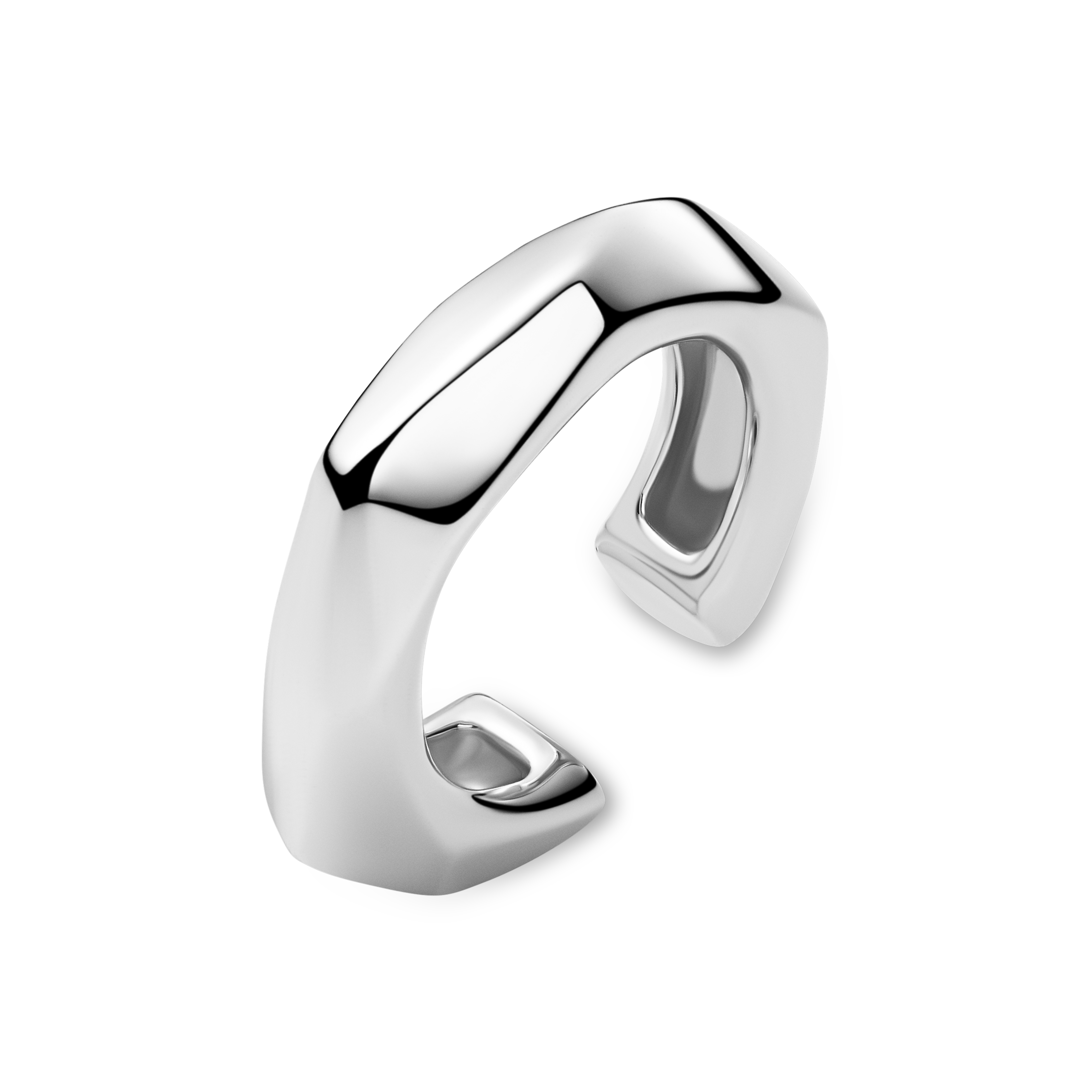 Roccia Ear Cuff - Silver color