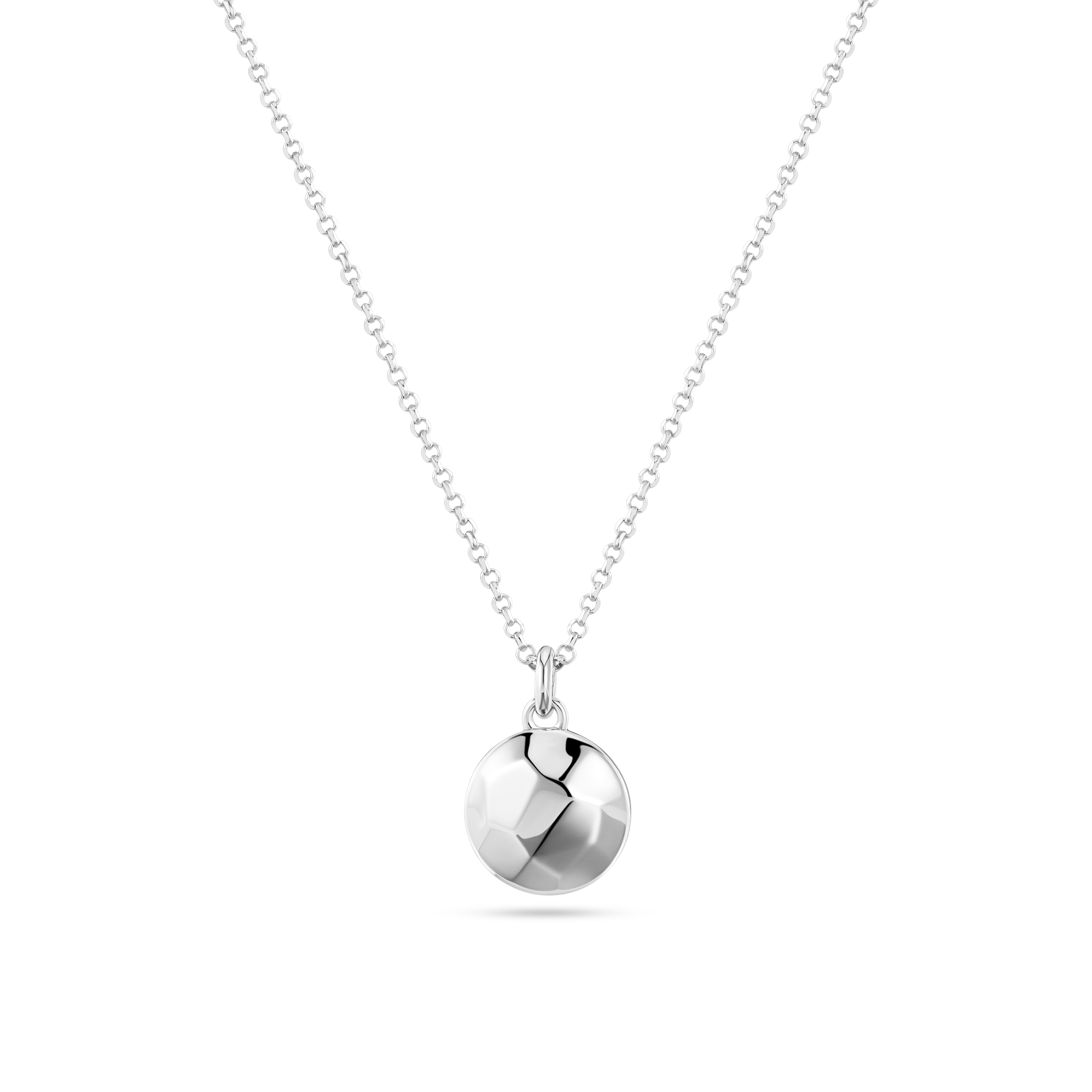 Roccia Circolo Necklace - Silver color, White