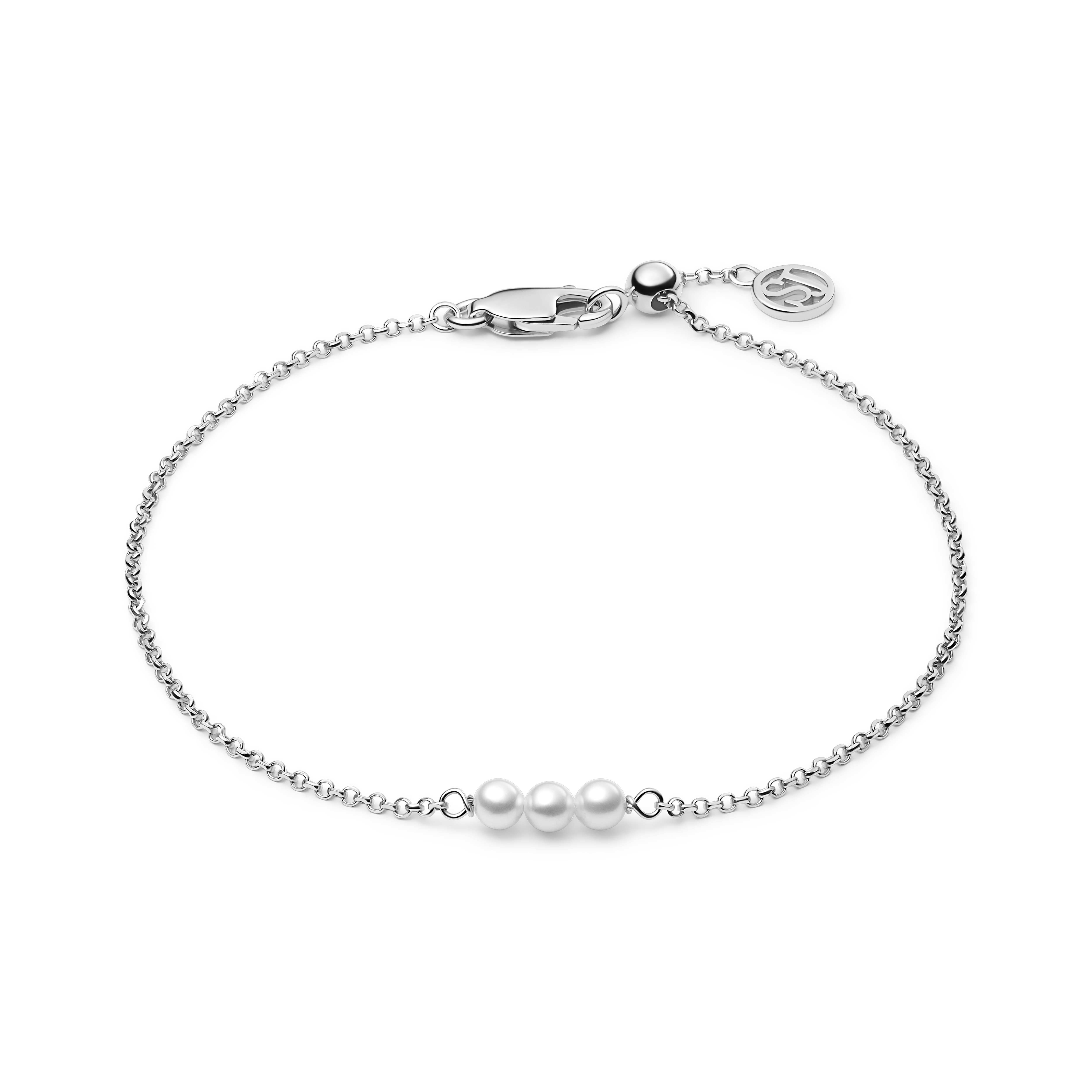 Perla Cinque Bracelet - Silver color, White