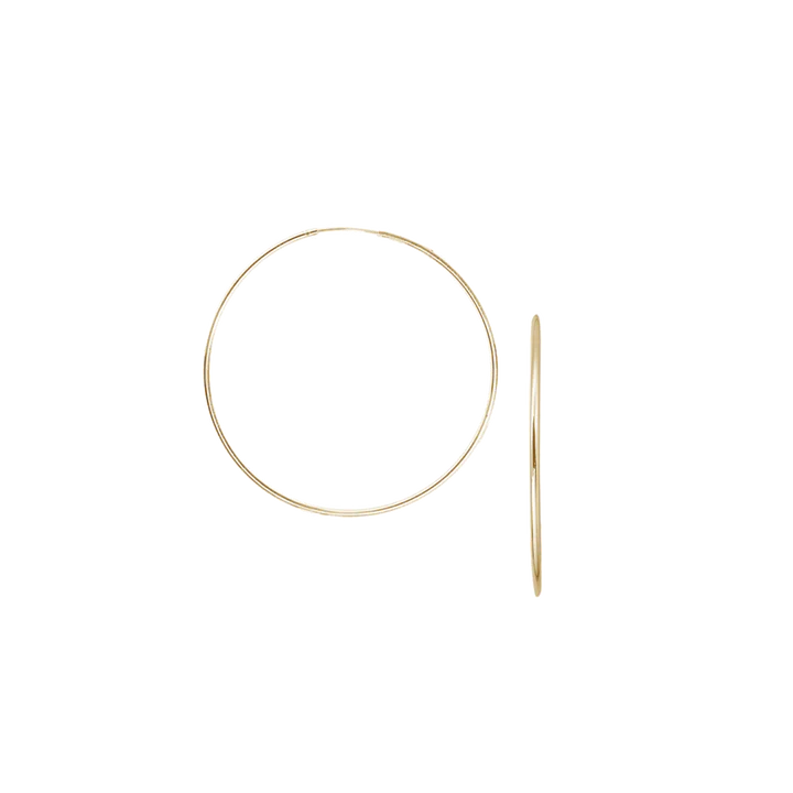 Creoles, 1.8 x 20 mm, 8kt