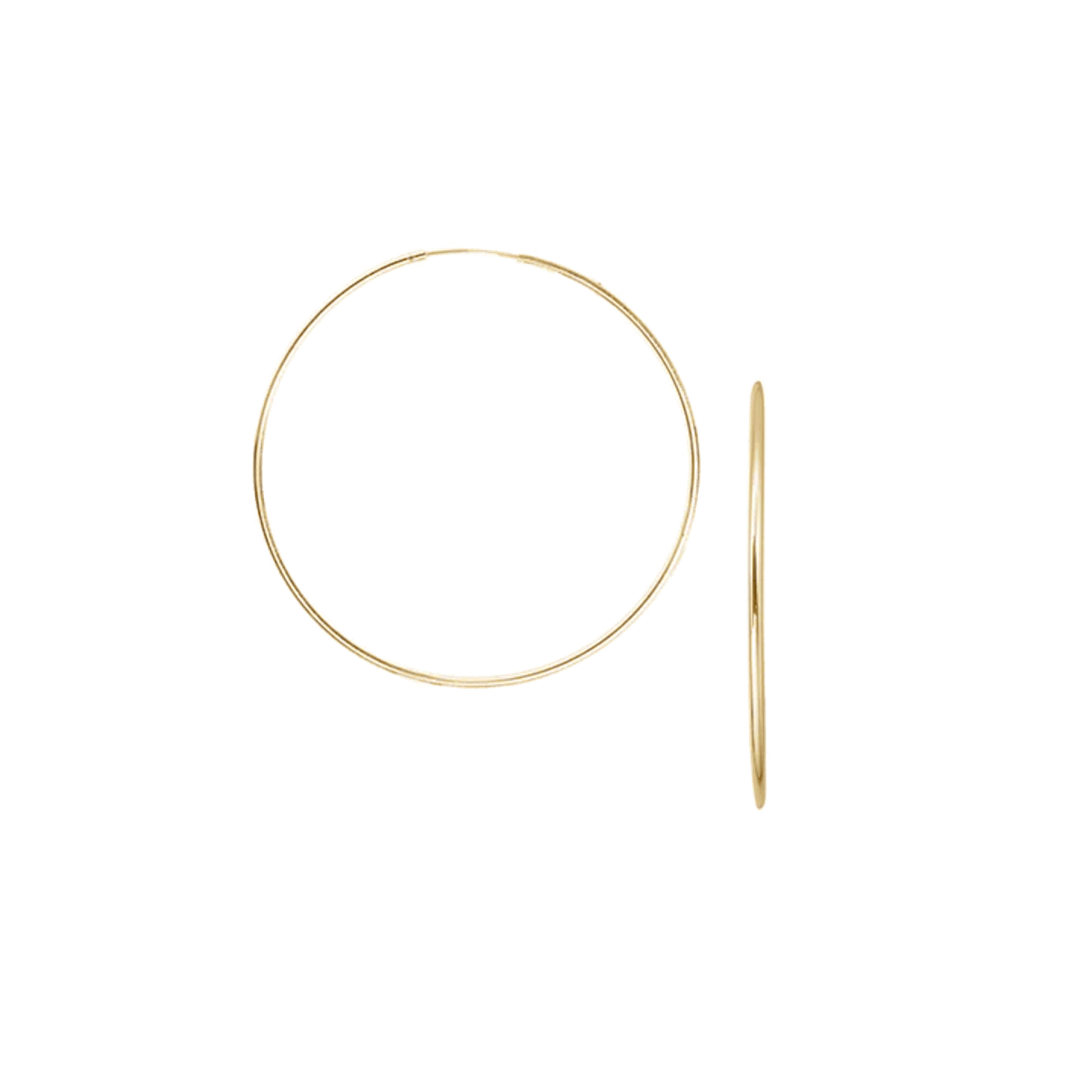 Creoles, 1.8 x 29.5 mm, 8kt