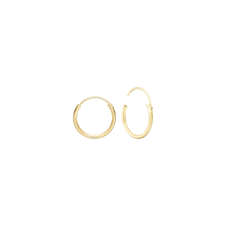 Creoles, 1.2 x 10.5 mm - Guld farve