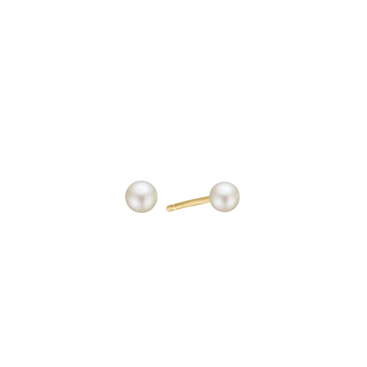 Freshwater Pearl Stud Earrings, 5 mm, 8kt