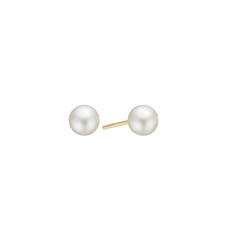 Freshwater Pearl Stud Earrings, 8 mm, 8kt