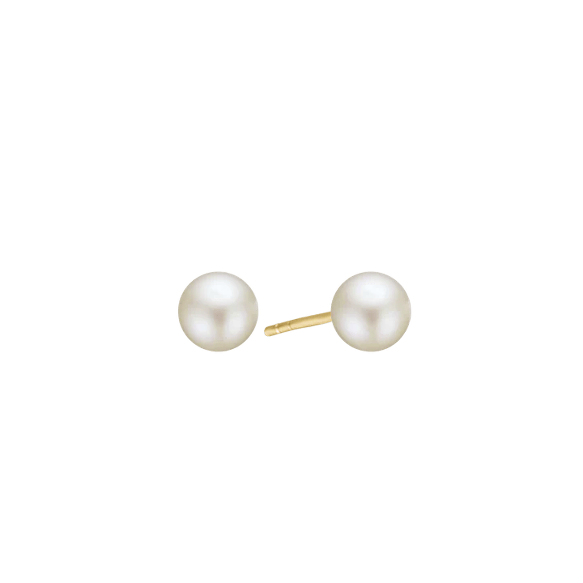 Freshwater Pearl Stud Earrings, 8 mm, 8kt