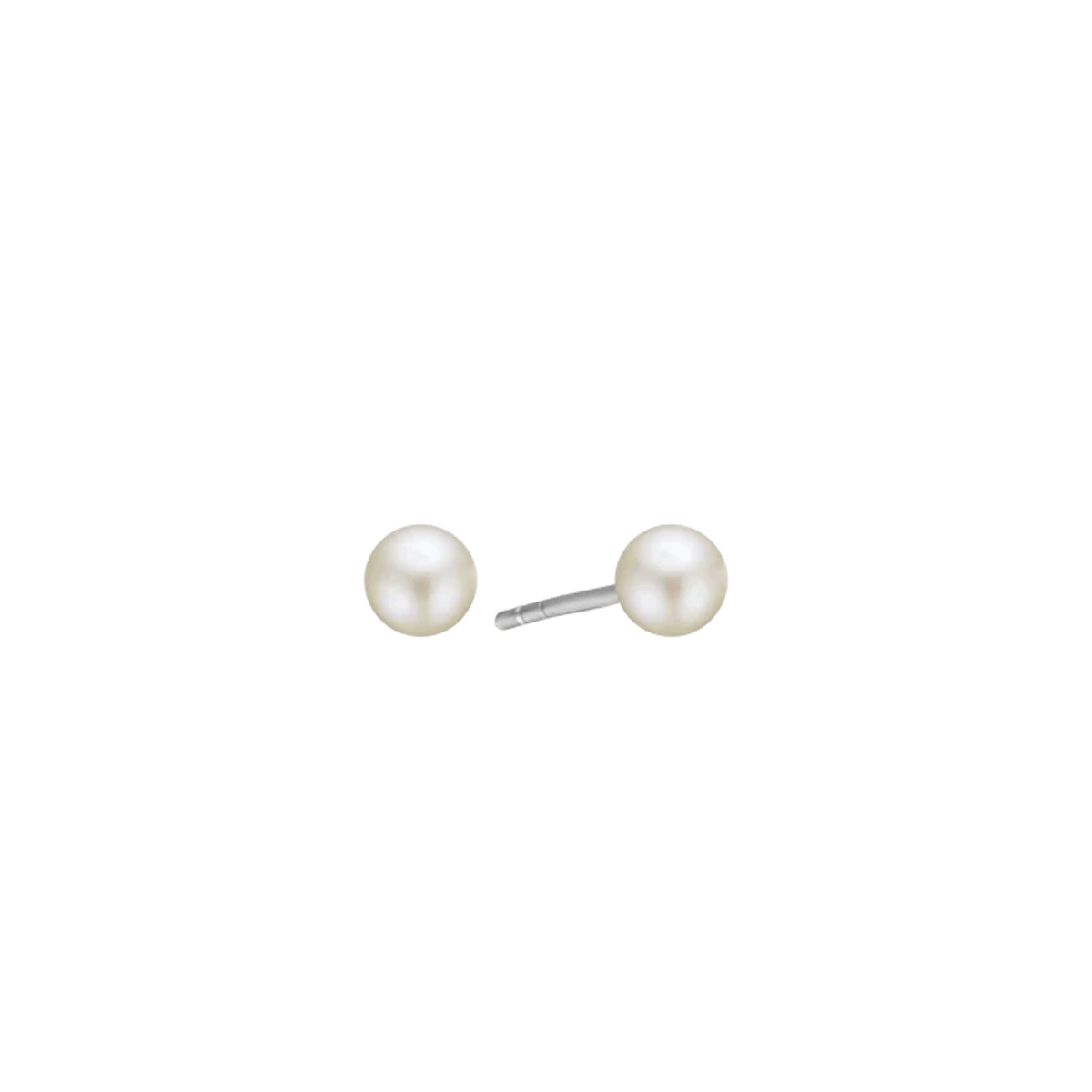 Freshwater Pearl Stud Earrings, 6 mm