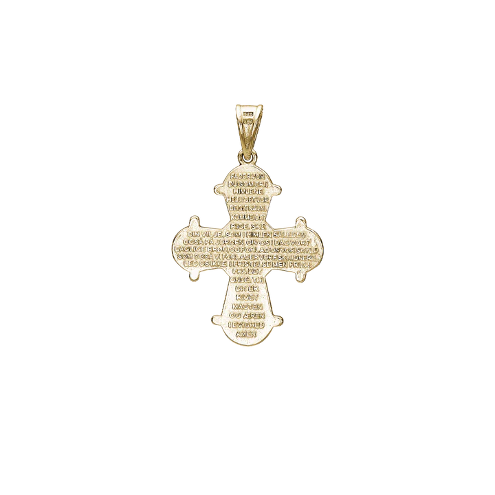 Dagmarkors Pendant, Lord's Prayer, 18.5 x 21 mm, 14kt