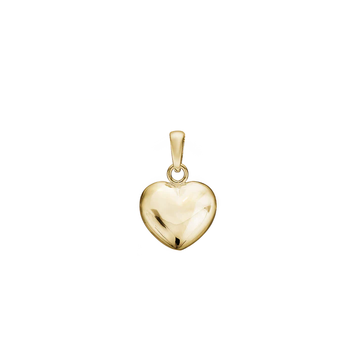 Heart Pendant, 11.5 x 13 mm - Guld farve