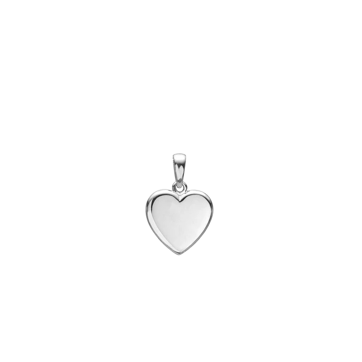 Flat Heart Pendant, 11.5 x 13 mm