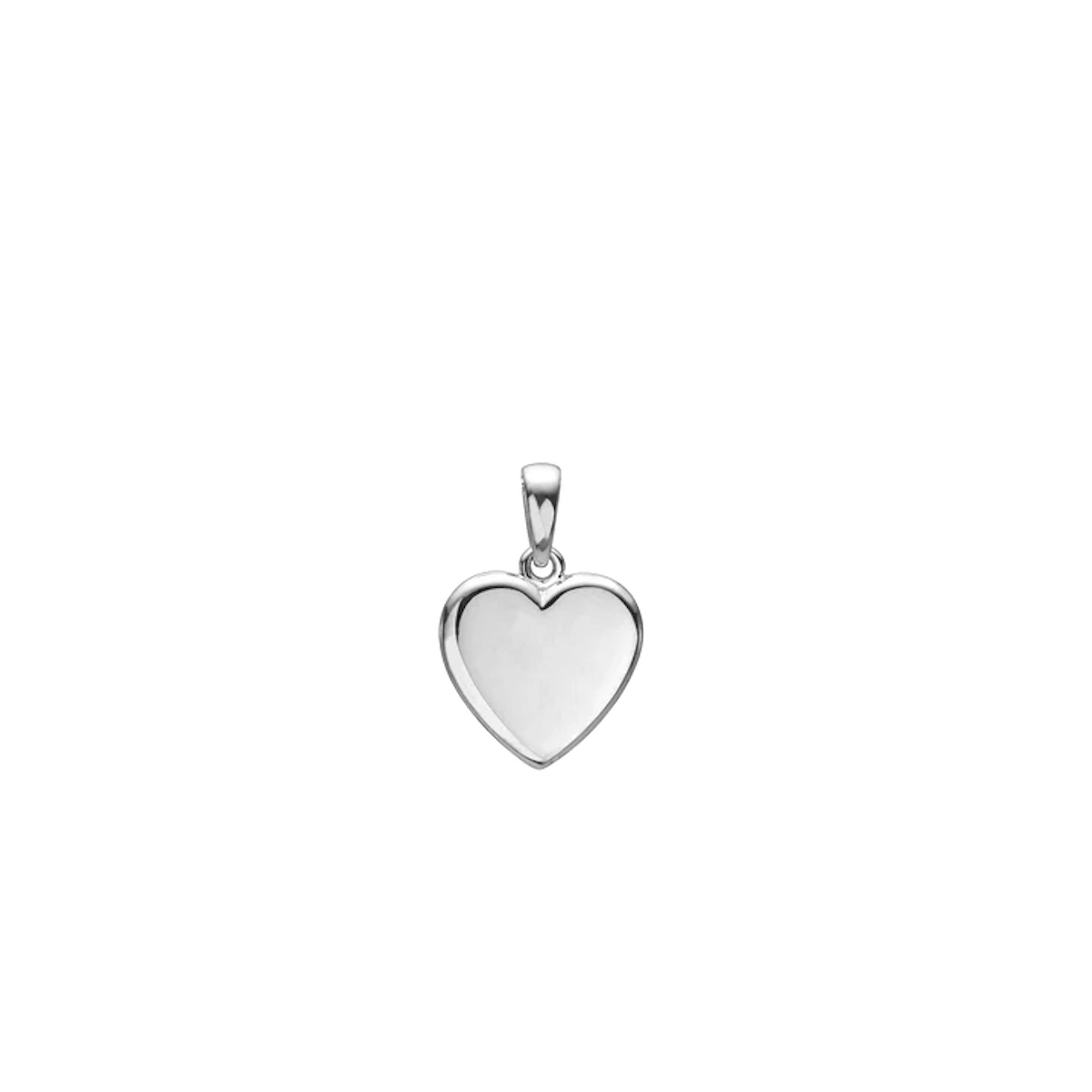 Flat Heart Pendant, 11.5 x 13 mm
