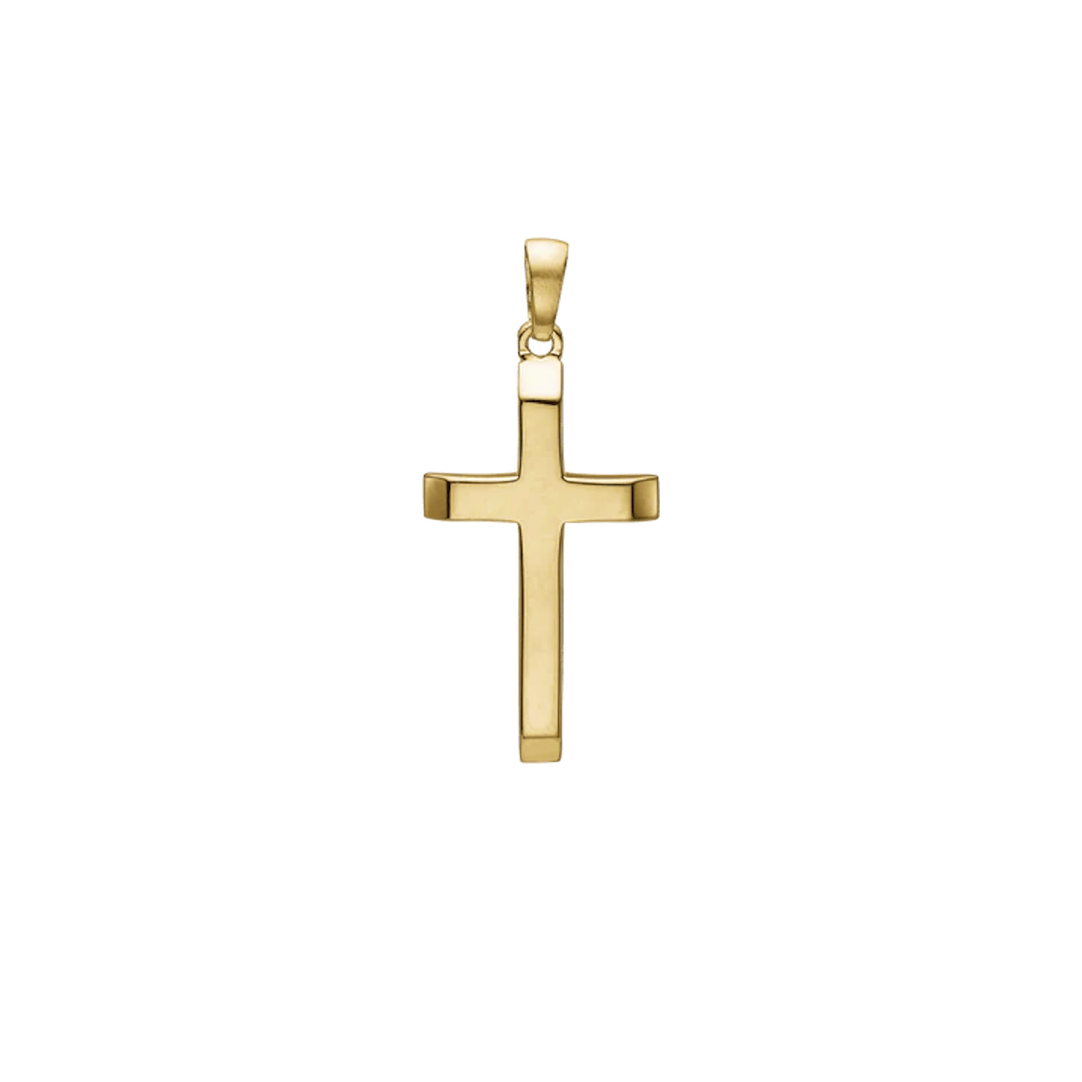 Cross Pendant, 13.5 x 22.5 mm, 8kt