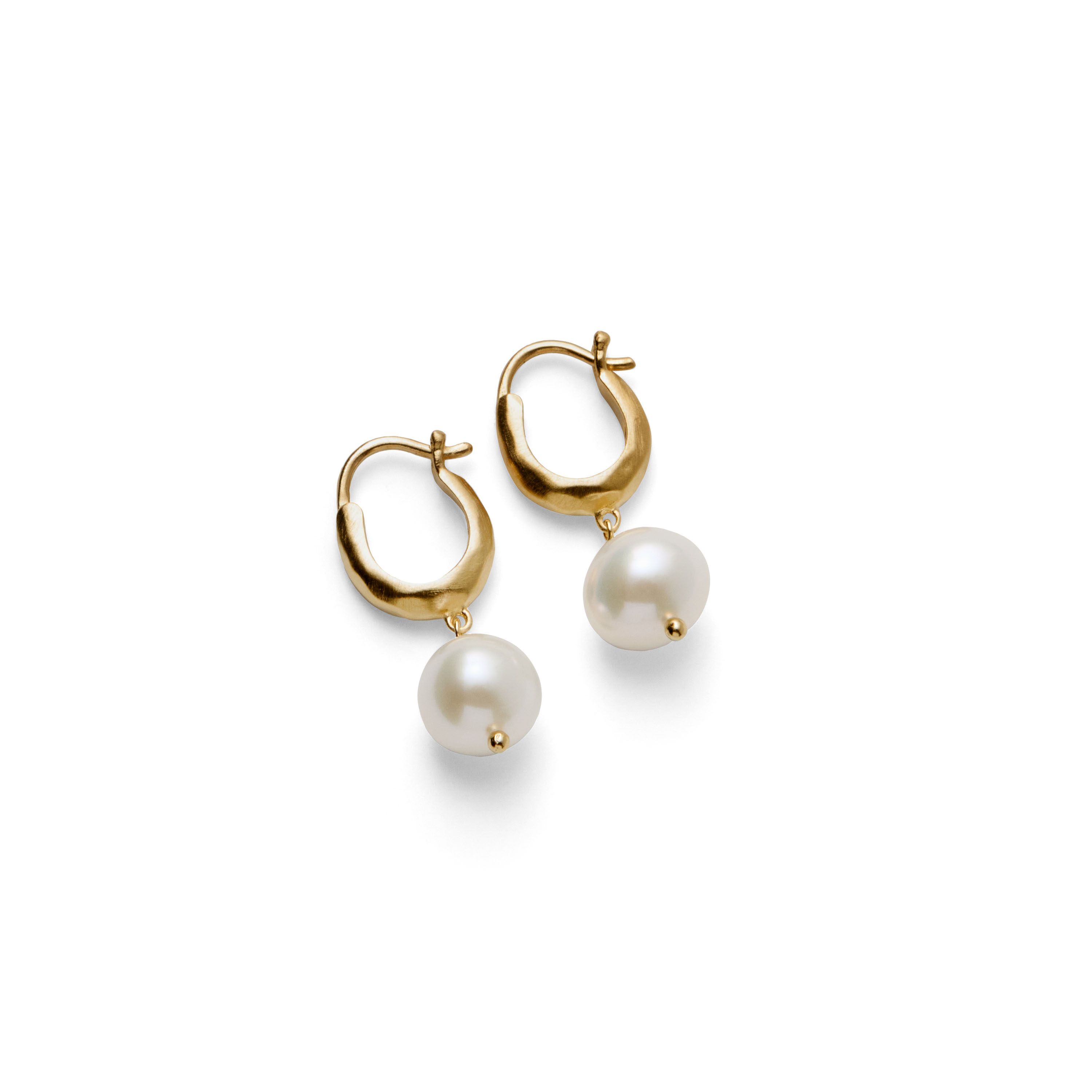 Pearl Blossom Earrings - Guld farve, Hvid