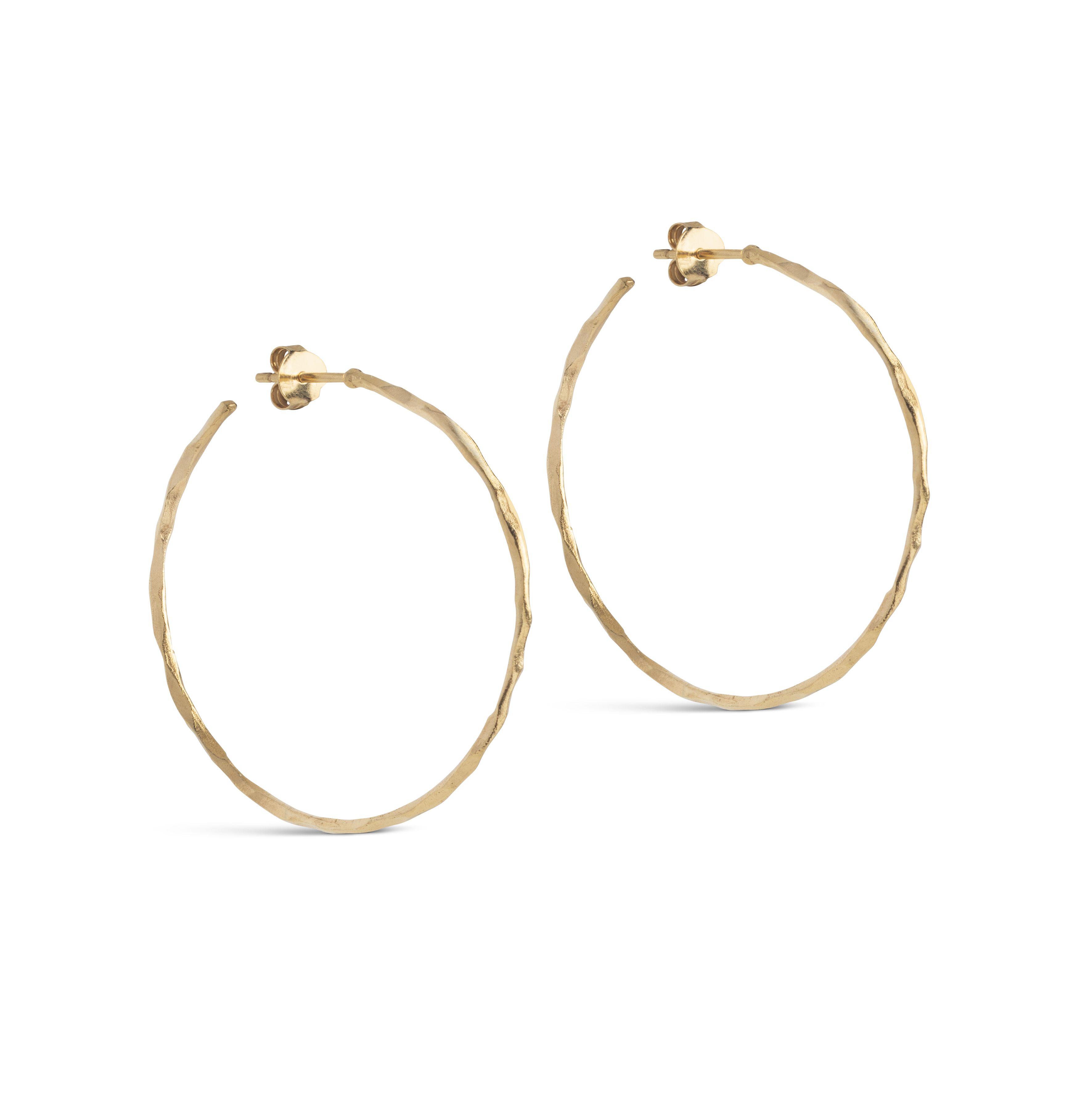 Organic Arena Large Hoops - Guld farve