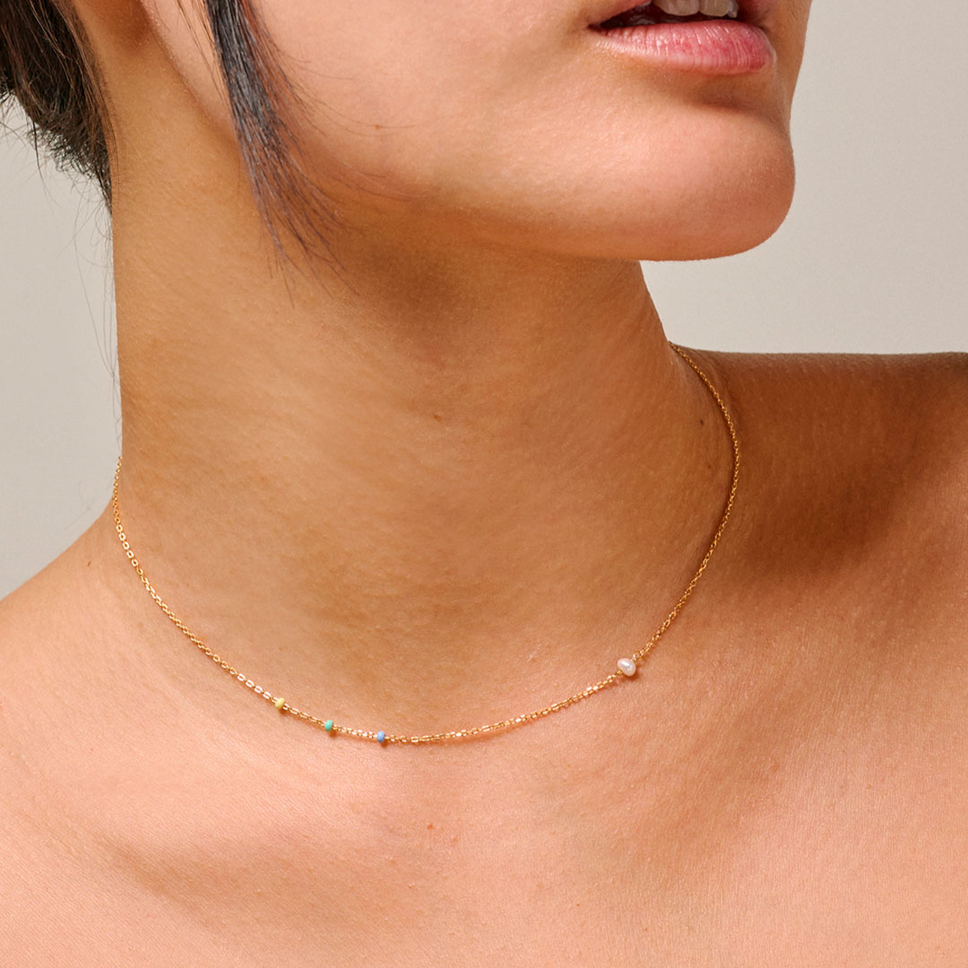 Lola Simple Necklace - Citrus Sky