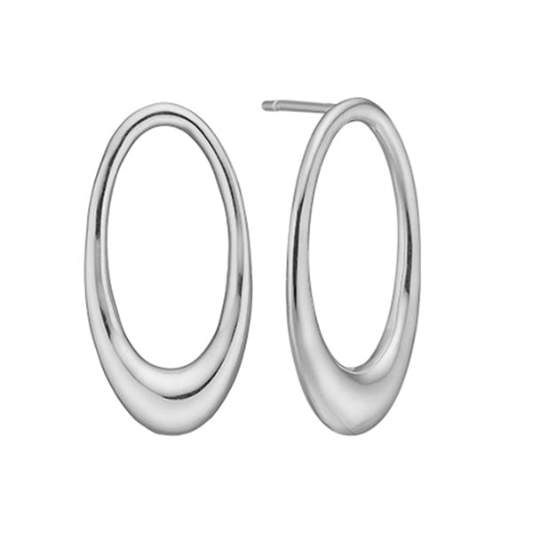 Oval Drop Stud Earrings