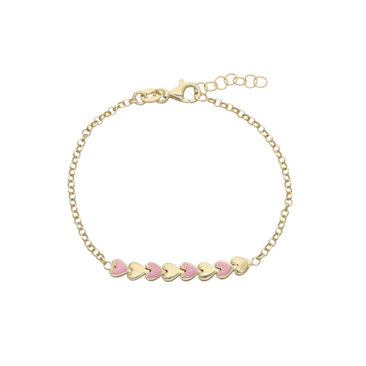 Kids Pink Heart Bracelet