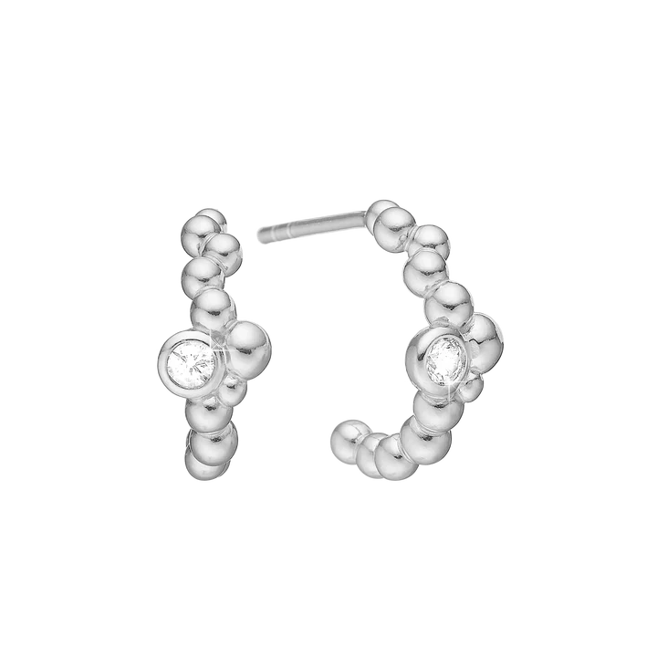 Bubble Earrings with 2 Cubic Zirconia