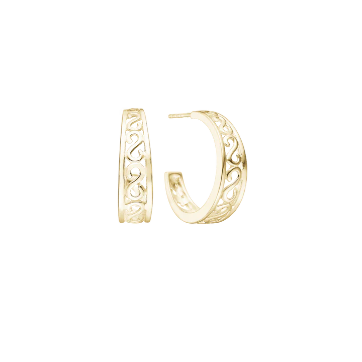 Oriental Hoop Earrings