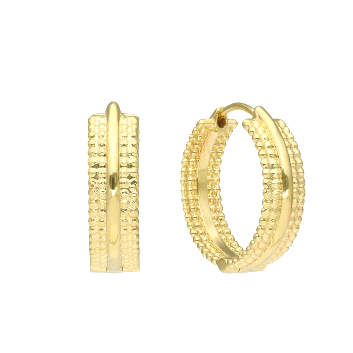 Dotted Hoop Earrings