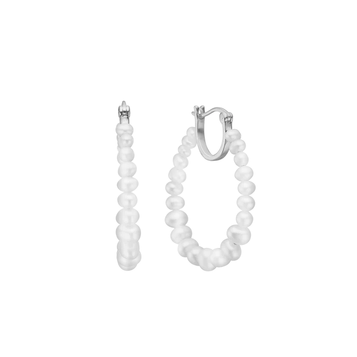 Pearl Hoop Earrings