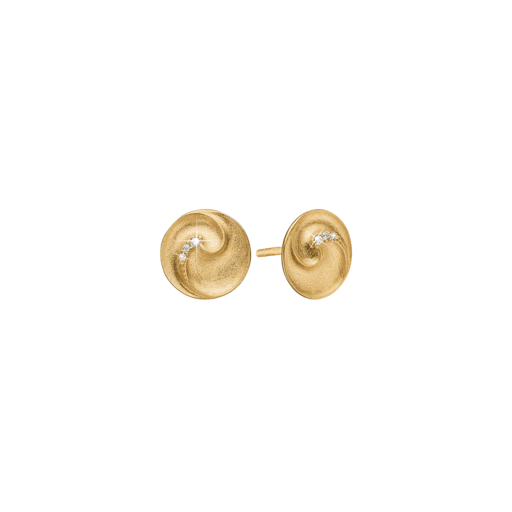 Stud Earrings with 6 Cubic Zirconia