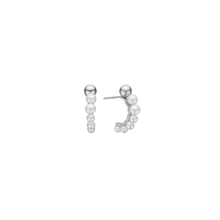 Pearl Arc Stud Earrings