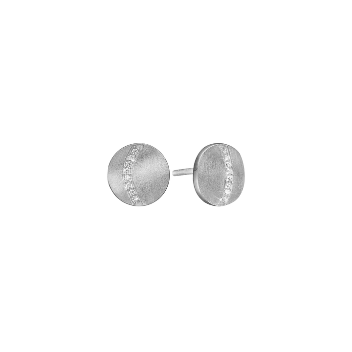 Stud Earrings with 16 Cubic Zirconia