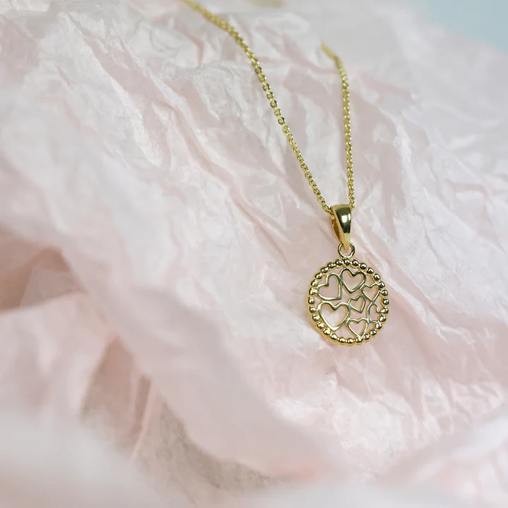 Small Hearts Pendant Necklace