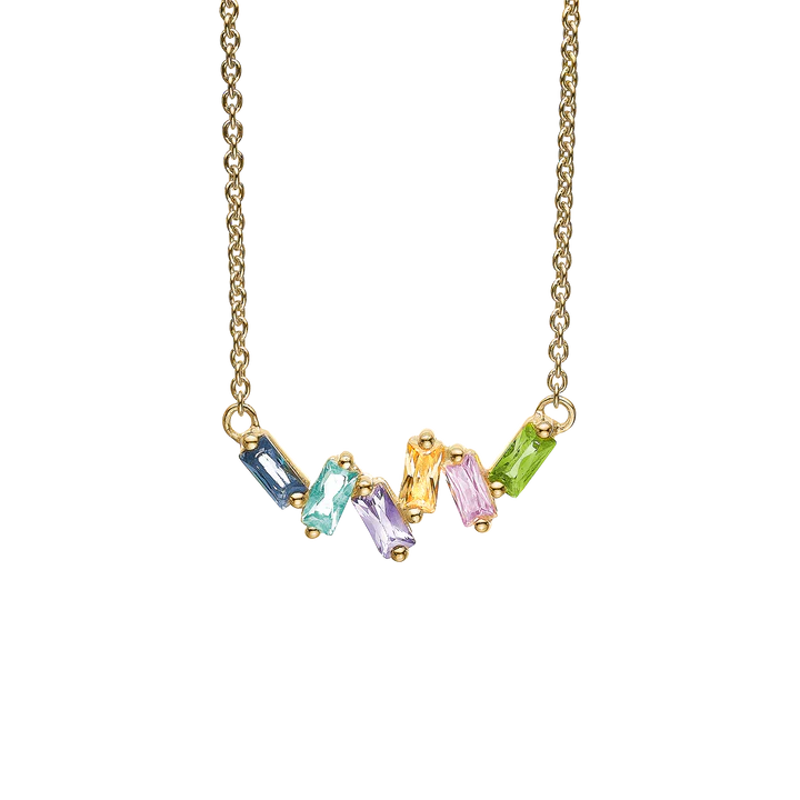 Goldfarben, Rosa, Gelb, Grün, Türkis, Blau